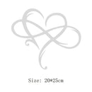 Metal Infinity Heart Art Love Wall Sign Decor for Living Room Home (White) Newly