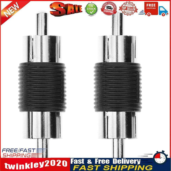 2pcs RCA Male to Male AV Audio Video Plug Jack Extension Cable Connectors Newly