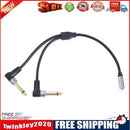 3.5mm Socket Stereo Female to Dual 6.35mm Plug Male Y Splitter Cable 9 inch