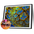 5D DIY Full Drill Round Shape Fluorescent Flower Rhinestone Diamond Drawing Kit