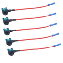 5 Pack Mini Size Car Add-a-circuit Fuse Tap Adapter with 15A Micro Fuse