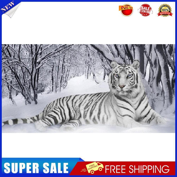 White Tiger Oil Paint By Numbers Kits Canvas Picture DIY Wall Art Craft Set