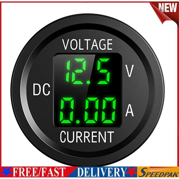 D6 Digital Voltmeter Ammeter Volt Current Panel Meter for Car Truck (Green) #F