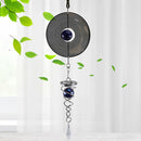 DIY Rotating Wind Chime Novelty Metal Hanging Sculpture Wind Chime Bell (B)