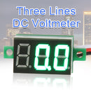 0.36inch LED Digital Voltmeter DC0-100V Three Line Volt Meter(Green)