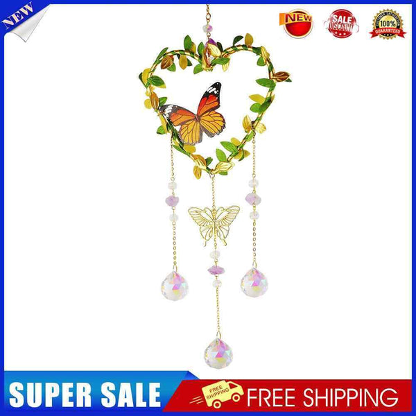 #A Crystal Wind Chime Ornaments Window Curtains Pendant Home Garden Hanging Deco