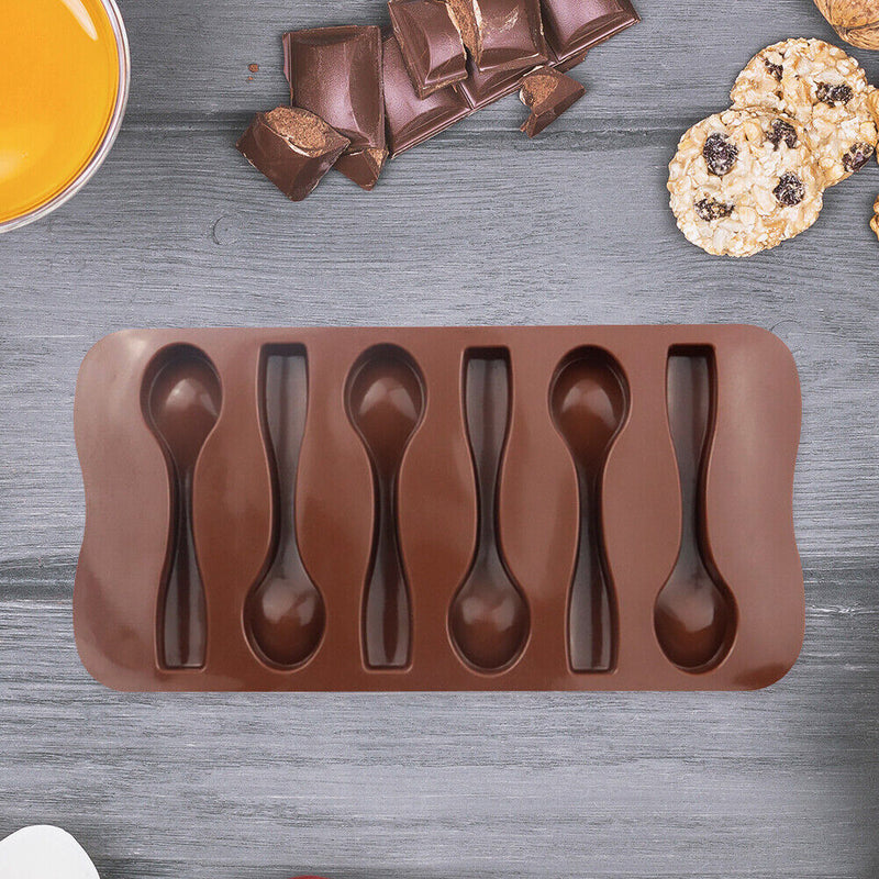 Silicone Chocolate Spoon Baking Non-stick Biscuit Cake Jelly Candy Molds Newly