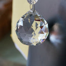 One Hanging 90g 40mm CRYSTAL BALL Sphere Prism Faceted Catcher o Clear V2I4 I5S6