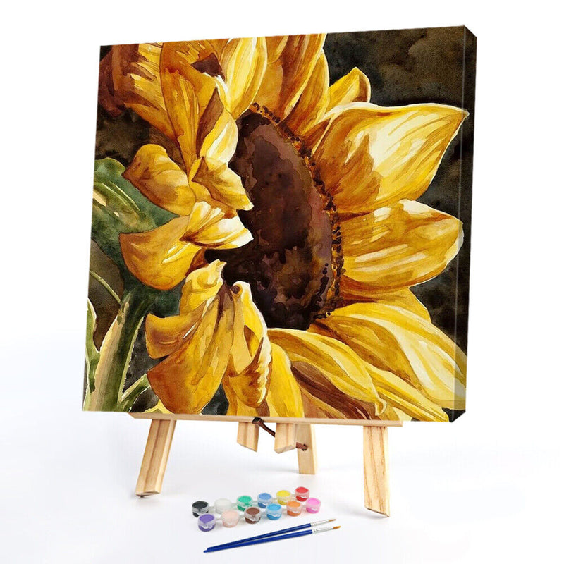 Sunflower 20X20cm Frameless Oil Paint By Numbers DIY Painting Crafts (S558)
