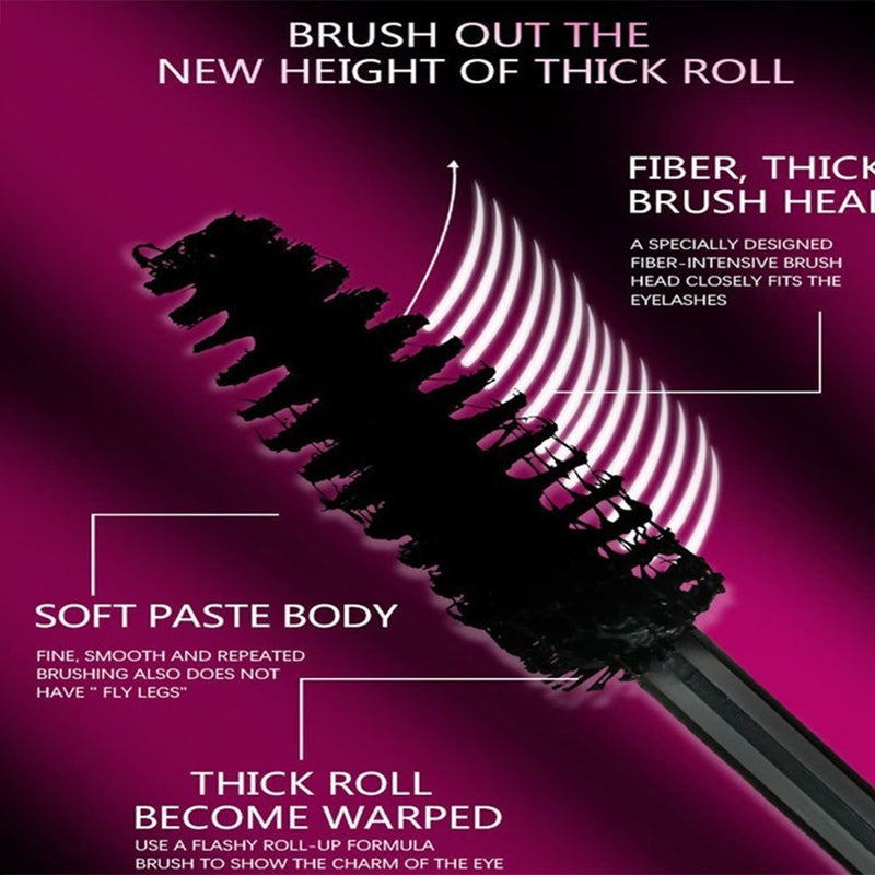 Waterproof Eye Makeup Tools Thicker Longer 4D Silk Fiber Mascara Curling