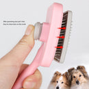 Pet Needle Comb Steel Pet Loose Hair Remover Brush Auto Epilation (Pink) Newly