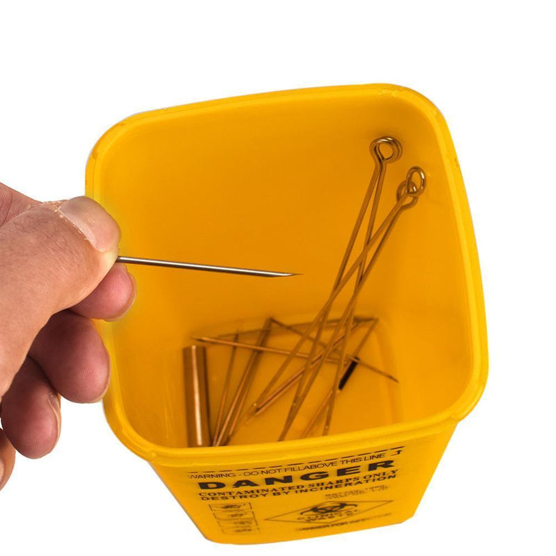 Tattoo Needle Tip Biohazard Barrel Garbage Bucket Container Artist Waste Box