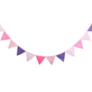 12 Flags 3.2M Cotton Fabrics Banner Fit Wedding Garland Decor Purple Par