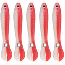 5x 10cm 6g Bionic Loach Fishing Lures Artificial Crankbait Soft Bait (Red) Newly