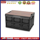 Folding Storage Box w/Wood Lid Outdoor Camping Clothing Organizers Sundries Case