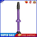 60mm Aluminum Tubeless Presta Valve Stem for Mountain Road Bike (Purple)