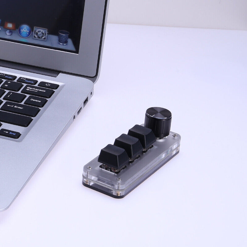 3 Key + 1 Knob / 4 Keys RGB Macro Custom Keyboard Programmable Mechanical Keypad