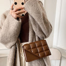 Fashion PU Leather Flap Clutch Women Quilted Mobile Phone Casual Shoulder Bags