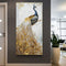 Golden Peacock Oil Paint By Numbers Canvas Picture for Adults Children No Frame