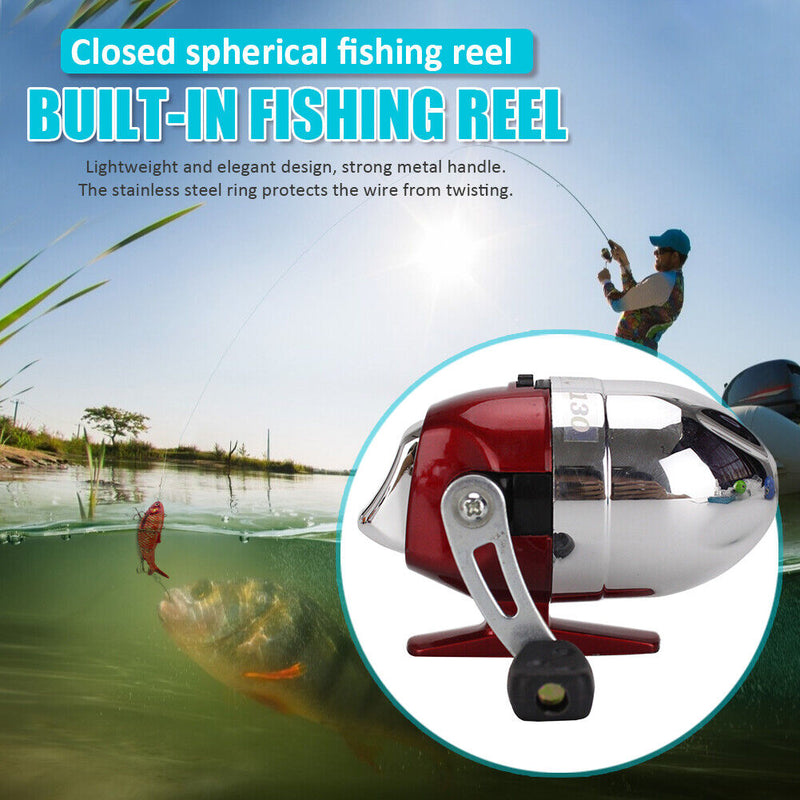 Spincast Fishing Reel 3.1/1 Gear Ratio Push-Button Bait Casting Fishing Tackl