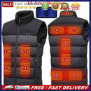 11 Places Zones Heated Vest Splicing Heating Jacket Thermal Waistcoat for Sports