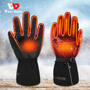 WEST BIKING Winter Electric Heated Thermal Gloves USB Rechargeable Cycling Glove