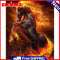 Painting By Numbers DIY Fire Horse Hand Painted Canvas Oil Art Picture Craft Kit