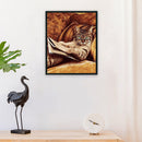 Cat Cross Stitch 11CT Stamped DIY Canvas Embroidery Glasses Kit Home Wall Decor