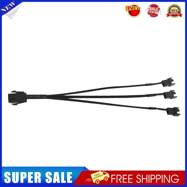 Computer Cooler Cooling Fan Splitter 6 PIN to 3x4PIN 12V Power Cable Wire