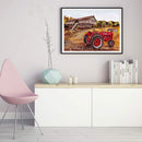 Frameless Oil Paint By Numbers Farm Car DIY Canvas Picture Craft for Home