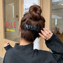 Leather Girls Accessories Bangs Clip Hairpin Pleated Rectangle Barrette