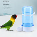Bird Water Drinker Feeder Automatic Birdcage Dispenser (Transparent Blue)