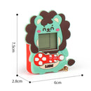 ABS Handheld Game Console Lion Shaped Nostalgic Toys Keychain Design (Green