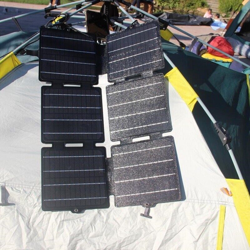30W 5V/12V 3A ETFE Solar Panel Charger Folding Mobile Phone Mobile Power Charger