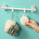 Nail Free Adjustable Hanging Rack Shelf Adhesive Curtain Rod Holder Round Hook