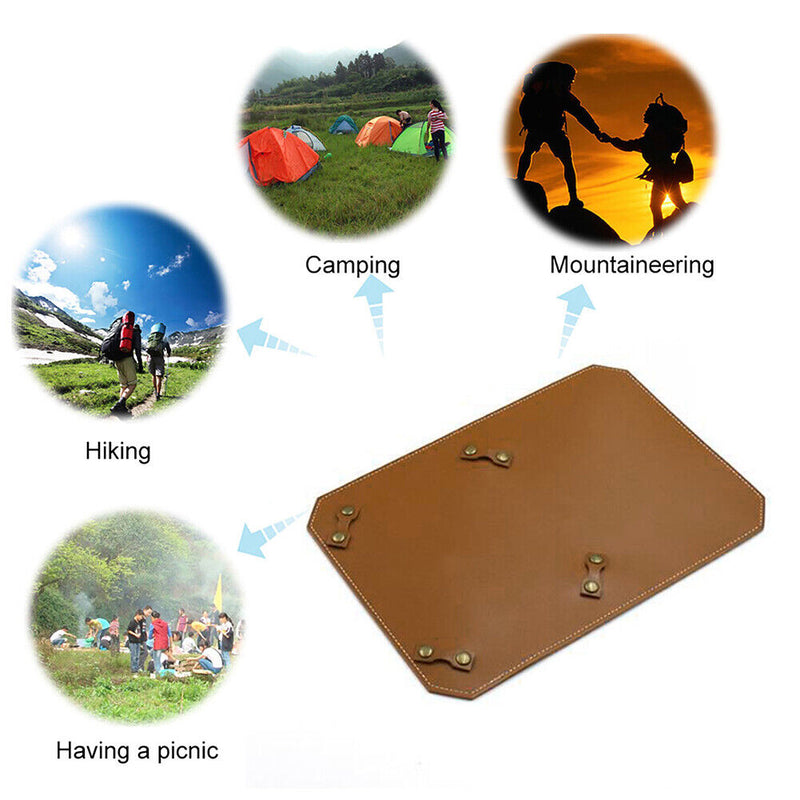 Removable Outdoor Camping Gas Stove Leather Outdoor Cooking Nonslip Pedesta