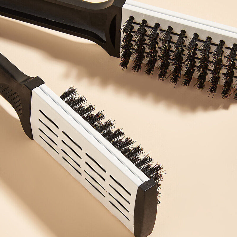 V-Shaped Splint Comb Bristle Hair Straightening Comb Portable Home Hair Sal