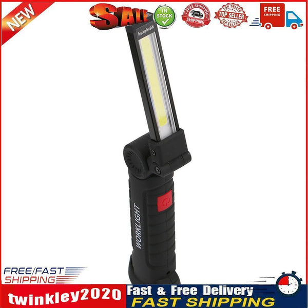 COB LED Flashlight Rechargeable Work Camping Torch Folding Night Light (L) Newly