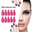 10pcs Plastic Nail Gel Polish Cap Clips Remover Fingers Tips Wrap Rose Red Newly