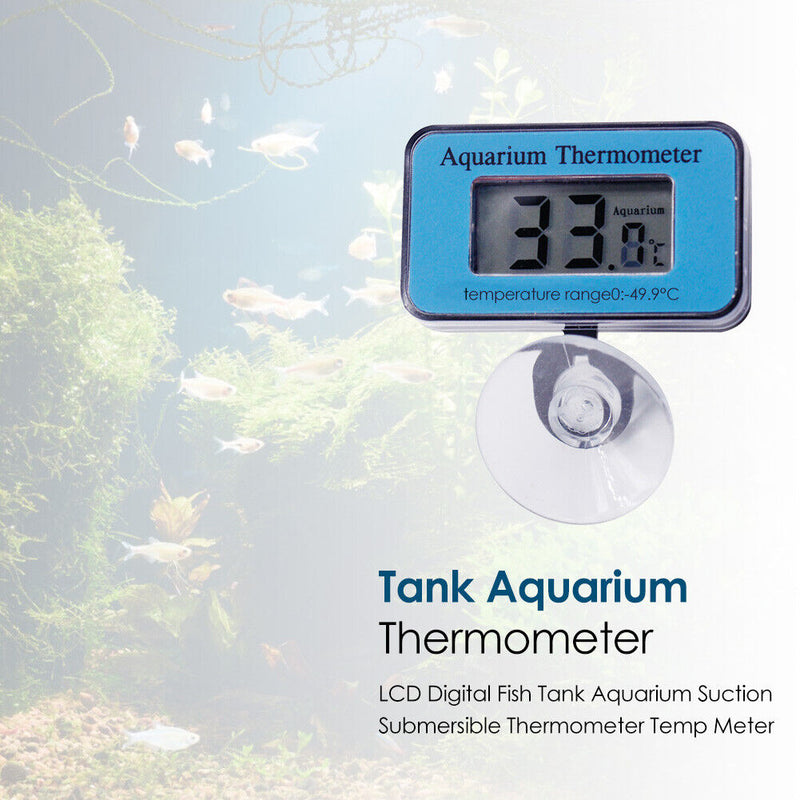 LCD Digital Fish Tank Aquarium Suction Submersible Thermometer Temp Meter Newly