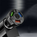 Smart Phone Adapter QC 3.0 LED Display Fast Charging 3-Port USB Car Charger