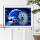 5D DIY Diamond Painting Kits Full Round Drill Snow Wolf Mosaic Wall Art Picture