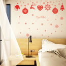 4pcs Christmas Wall Stickers Elk Snowflake Self-Adhesive PVC Removable Decals