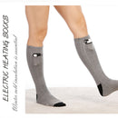 2pcs Adjustable Winter Electric Heating Socks Foot Warmer Stockings (Grey)