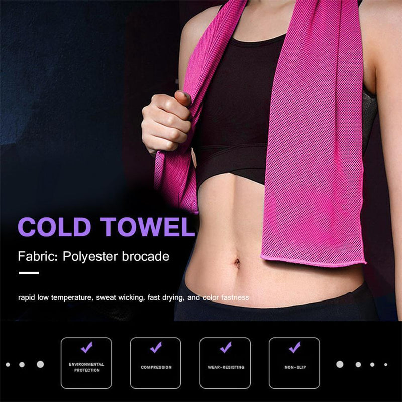 Cooling Towel Chilly Cool Towel Microfiber Towels for Outdoor (Rose)