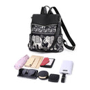 #A Retro Ethnic Backpack Women Girl Oxford Cloth School Casual Travel Rucksacks