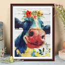 5D DIY Diamond Painting Cow Full Drill Rhinestone Mosaic Art Picture Decoration