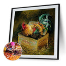 5D DIY Full Drill Diamond Painting Farm Chicken Cross Stitch Embroidery Kit