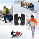 2pcs Winter Thickened Gloves Breathable Windproof Skiing Thermal Gloves Mit
