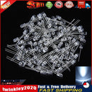 100Pcs 5mm White Ultra-Bright LED Light Lamp Emitting Diodes 15000MCD  Newly